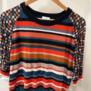 Akris Multicolor Striped and Patterned Blouse